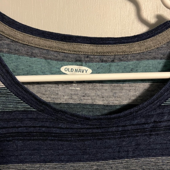 Blues/Grays Striped Tee - Picture 3 of 7